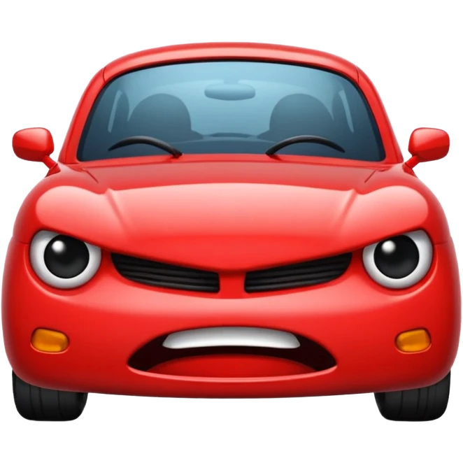 angry red car cute emoji