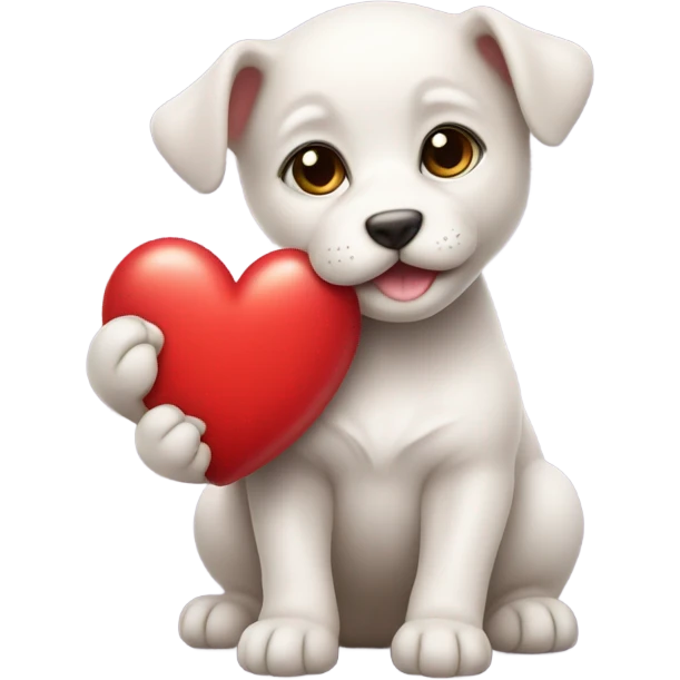 Cute baby animal (any kind) holding a heart emoji