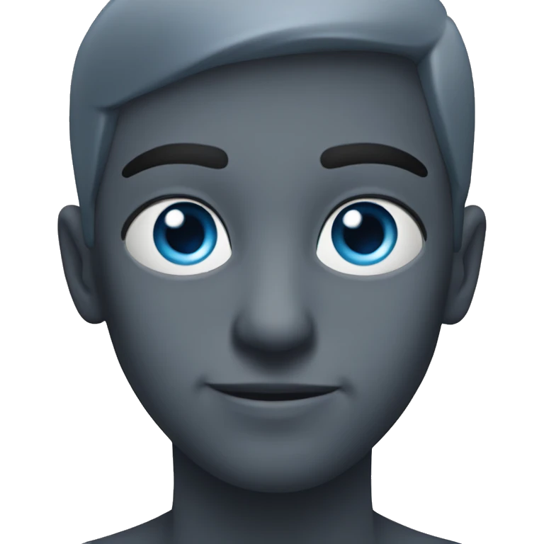 2 yeux bleu tête  emoji