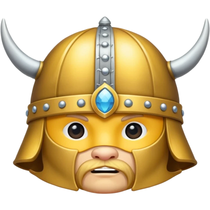 A gold Viking hat  emoji