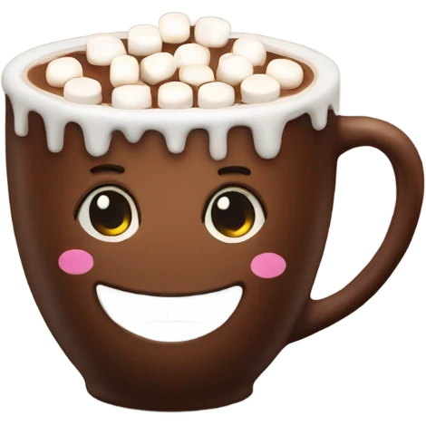 Hot chocolate with marshmallows  emoji