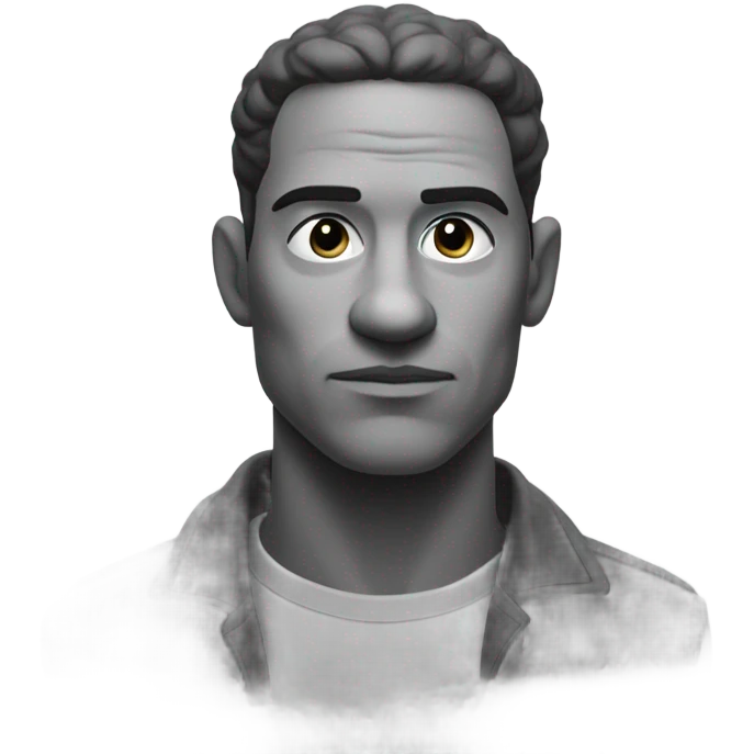 monochrome portrait of a man emoji