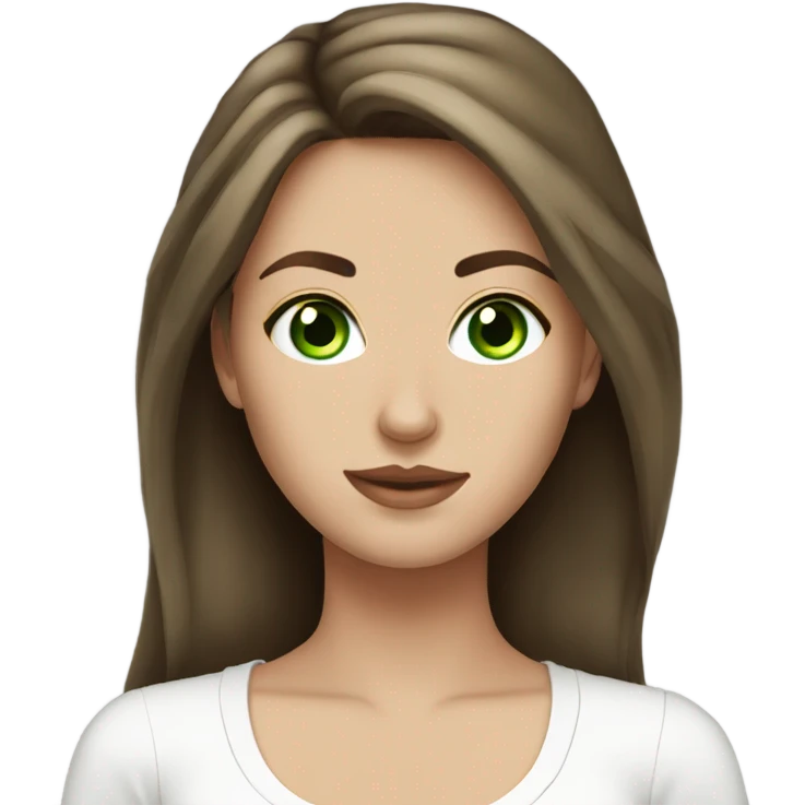 green eyed brown hair white girl emoji emoji