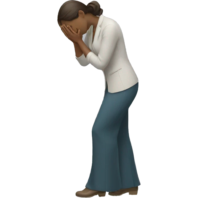 Woman bowing thanking  emoji