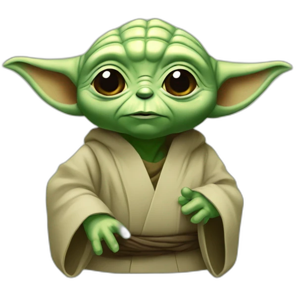 Yoda qui tien un gos emoji
