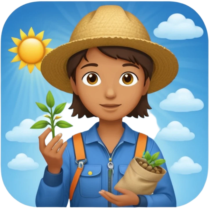 Sunbeam + seed pouch,Sky Gardener. emoji