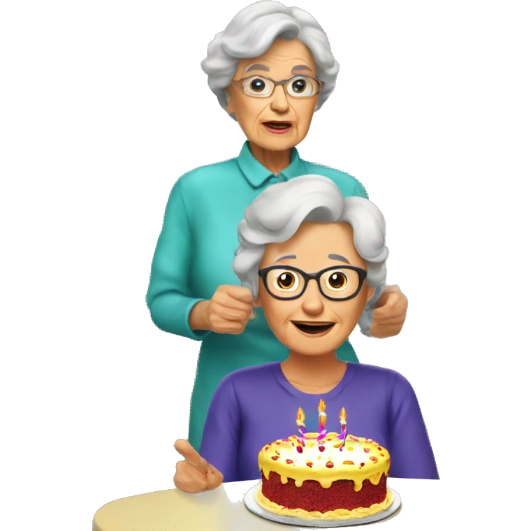 Birthdaycake vor grandma emoji