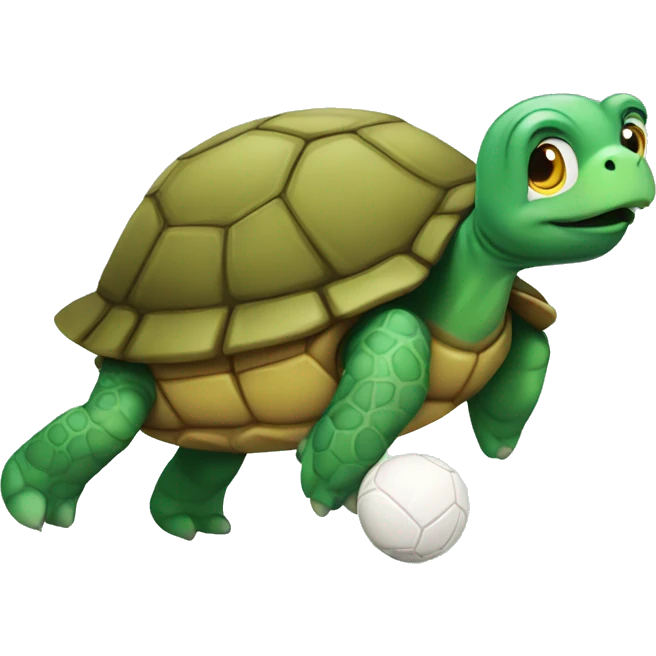 
Turtle with ball in hand emoji