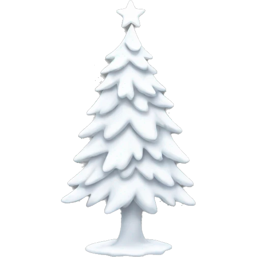 Christmas aesthetic white tree emoji