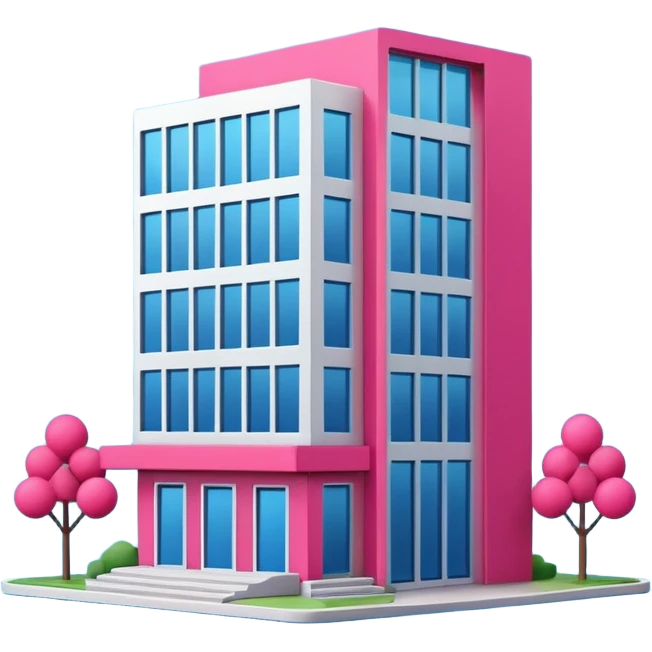 The building houses the Ozon order pickup point in its signature blue (digital blue) and raspberry colors. emoji