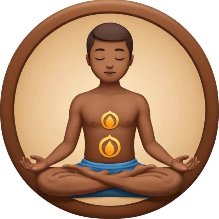 silhouette meditating inside a circle emoji