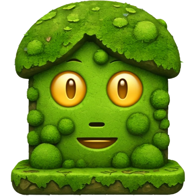 sculpture with moss emoji
