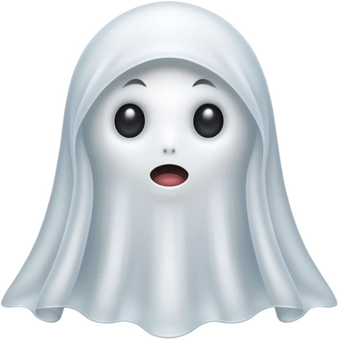 An White Ghost With Googly Eyes On it, emoji