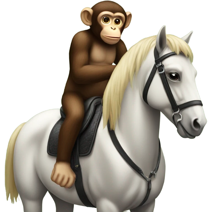 monkey riding a hourse emoji