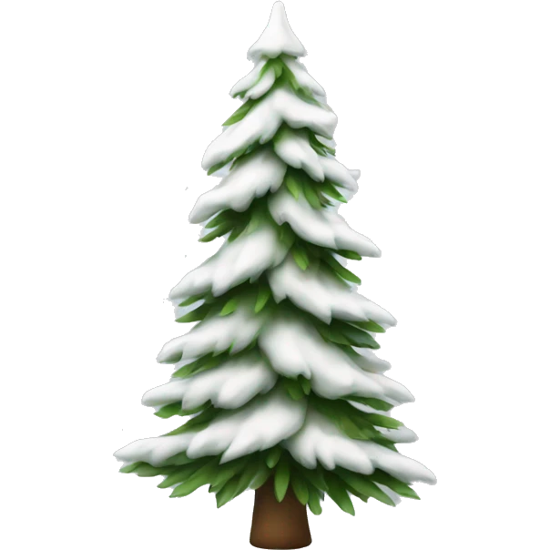  actual white fir christmas tree isolated.  emoji