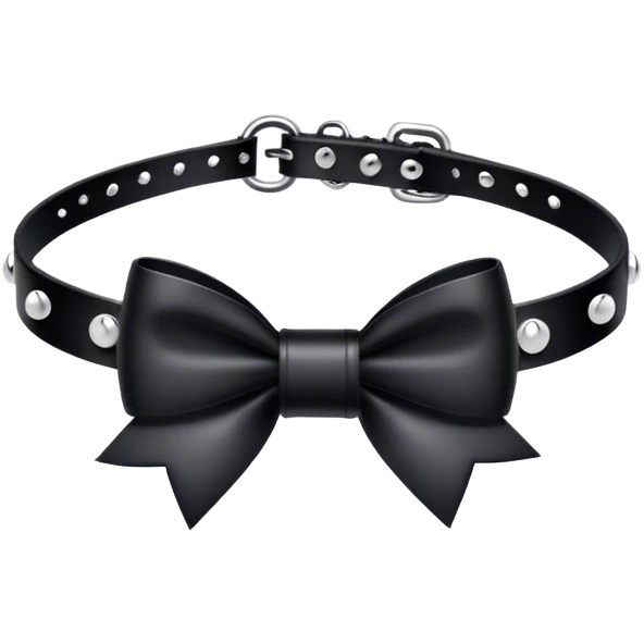 kawaii goth bow choker  emoji