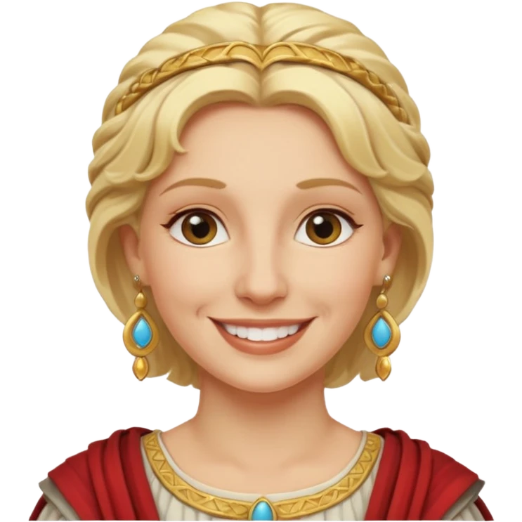 Ancient Roman woman with earrings and blonde hair emoji