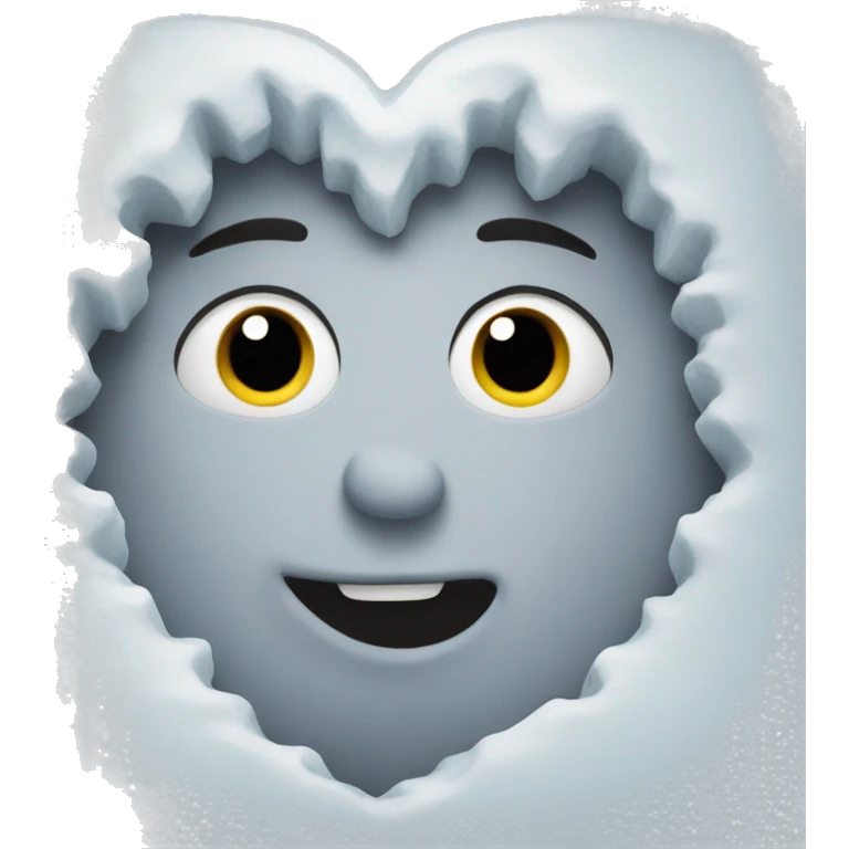 Snow heart emoji