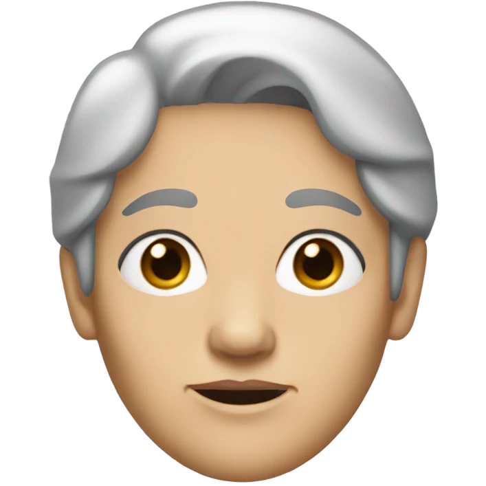 Thin faced old woman black hair emoji