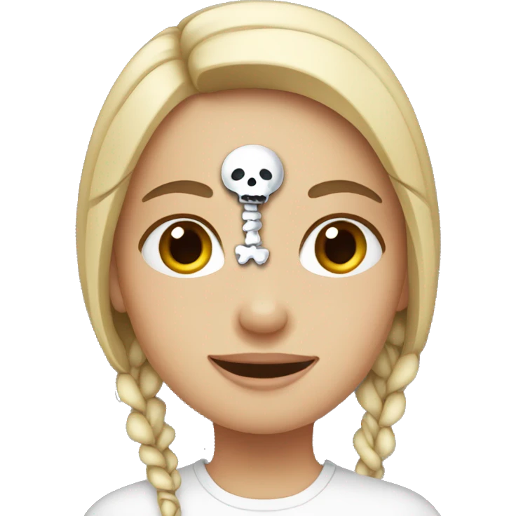Girl with bone emoji