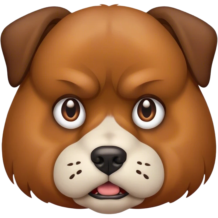 dog that looks offended and angry  emoji