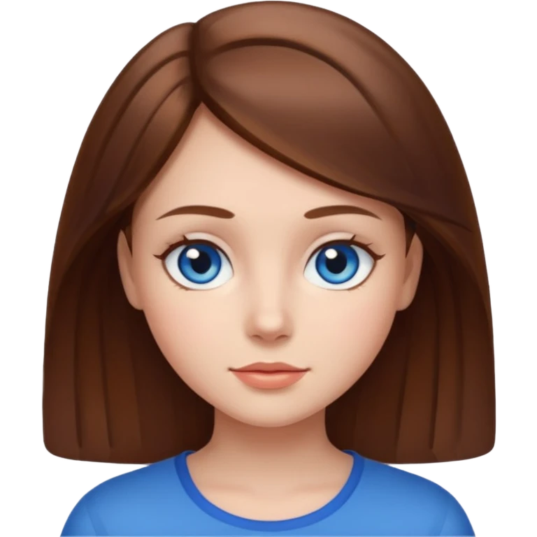 a girl with square face emoji