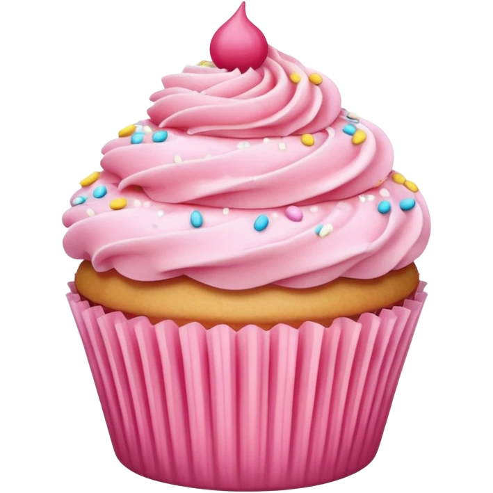 Cupcake with pink icing emoji