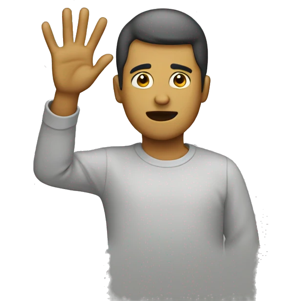 Person signaling they don’t know emoji