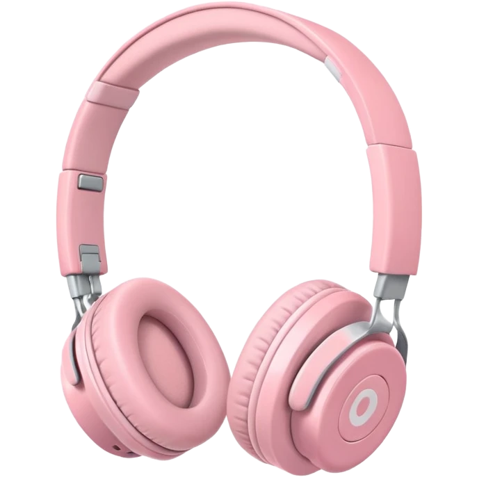 Realistic high definition pastel pink headphone  emoji