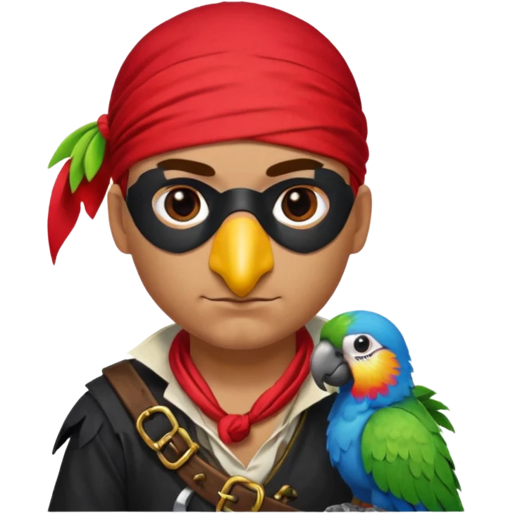 pirate and parrot emoji