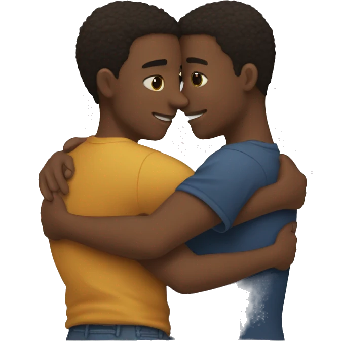 two brother hugging emoji
