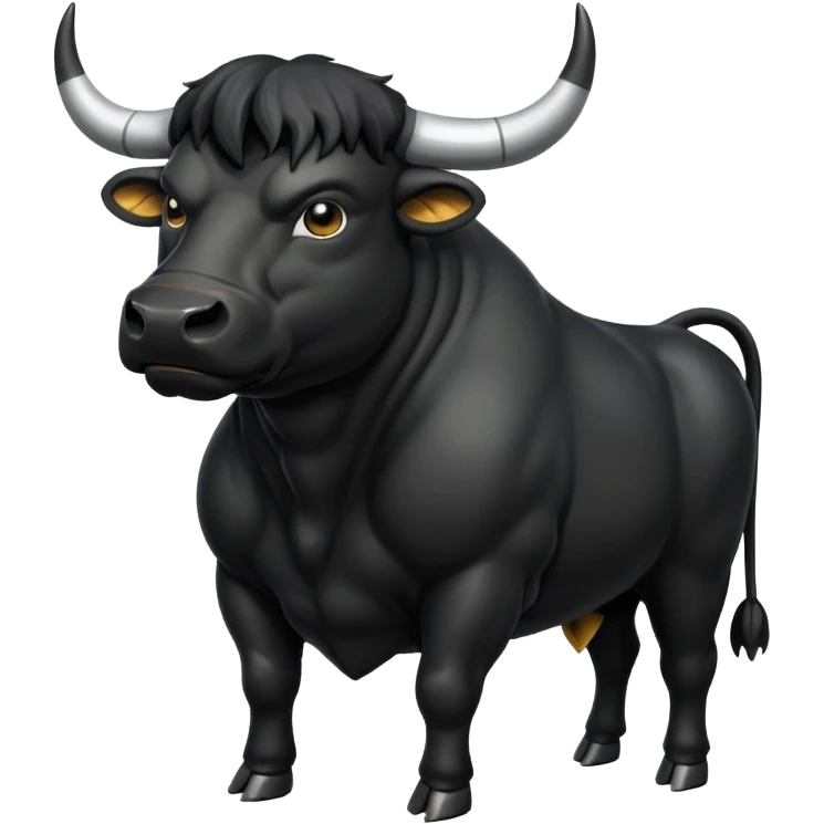 Black bull emoji