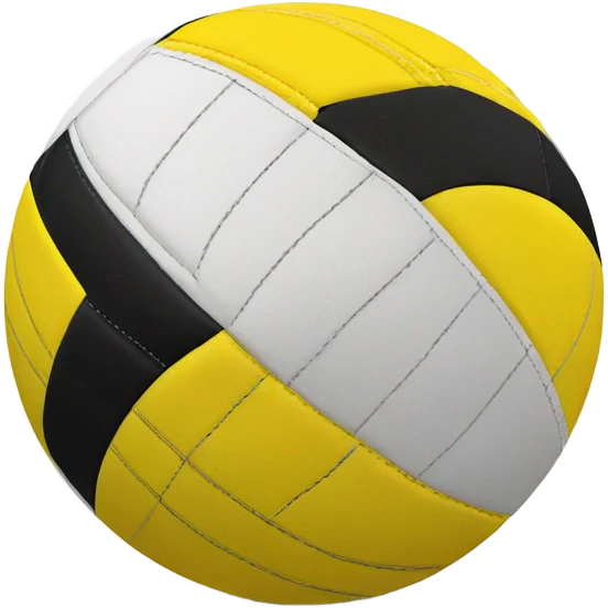 realistic yellow volleyball emoji