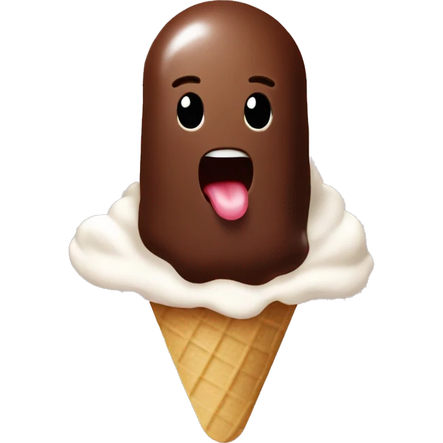 chocolate icecream emoji
