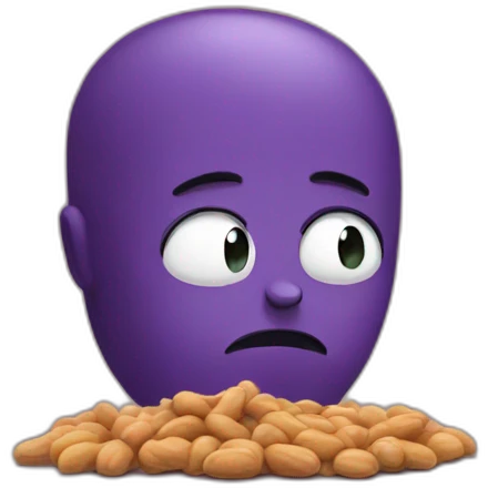 Peanut sad at home emoji