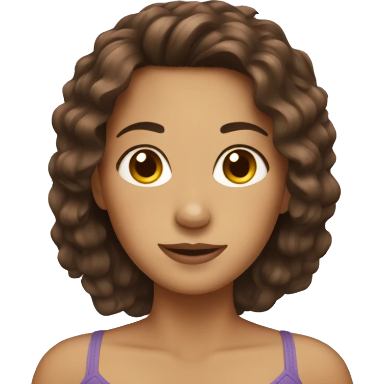 Brown hair spa emoji