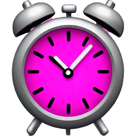 fuchsia digital clock emoji