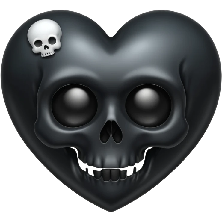 Black heart with skull emoji