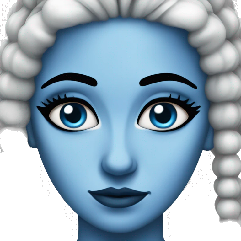 Queen of Spades blue eyes emoji