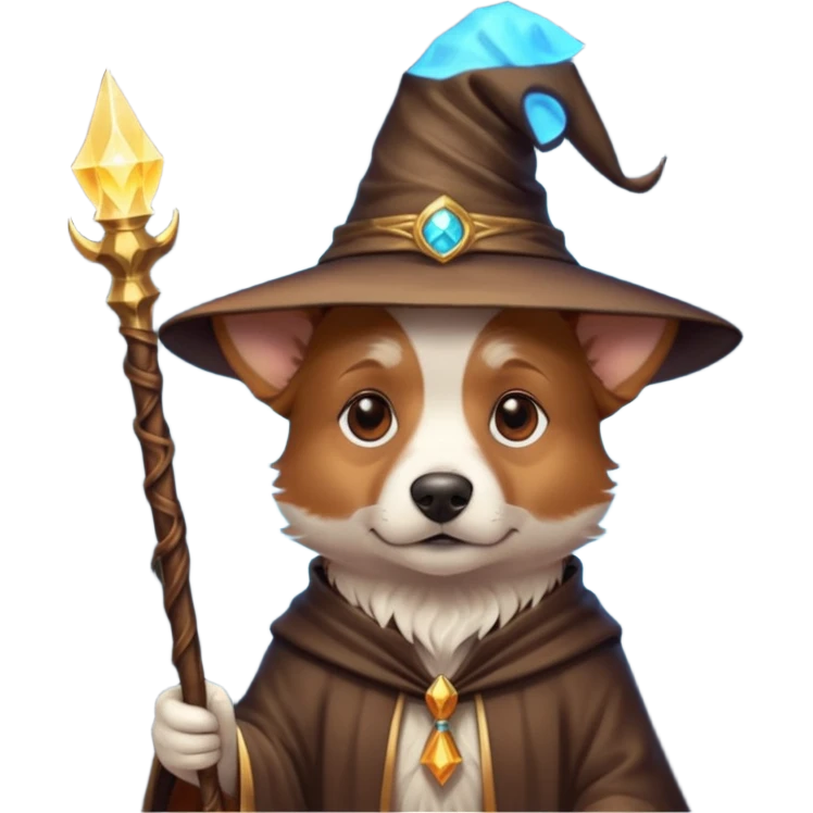 Dog wizard emoji