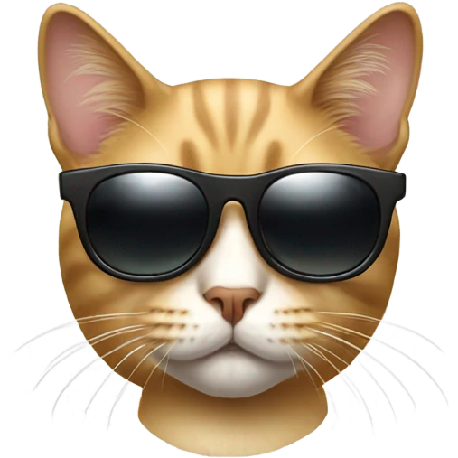Cat with sunglasses emoji