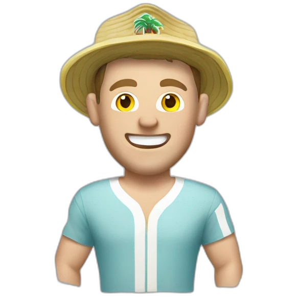 Jonathan Toews as beach bum emoji