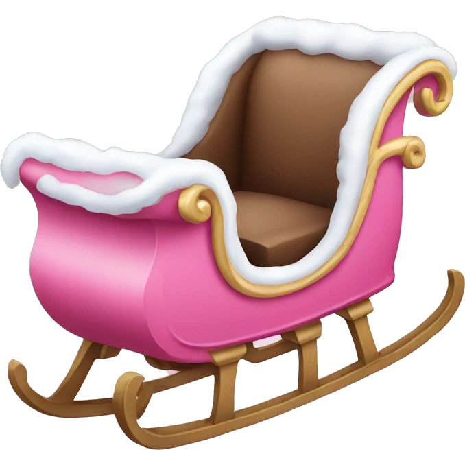Pink sleigh emoji