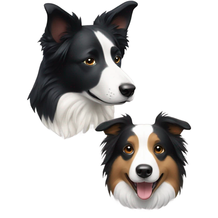 a Chinese and a border collie emoji