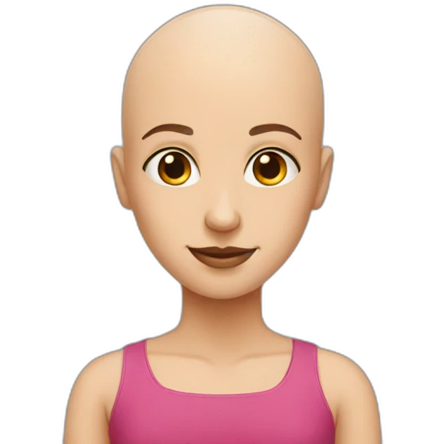 Bald man and a girl emoji