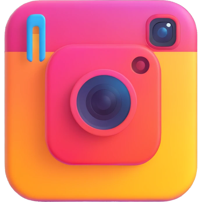 3D Instagram icon emoji