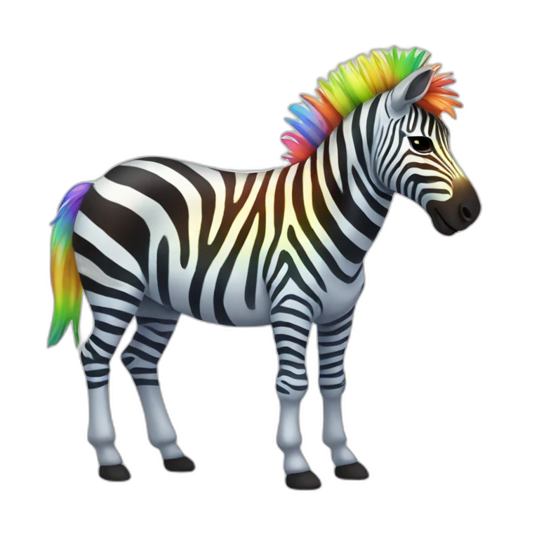 Rainbow Zebra Full Body emoji