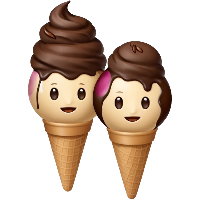 bolitas de helado de cafe con semilla de cafe minimalista  emoji