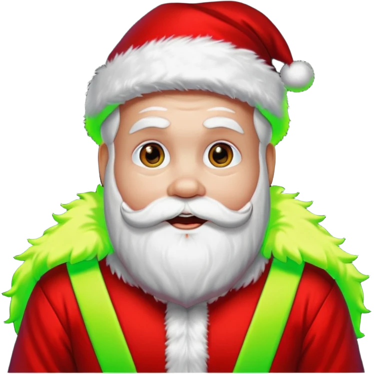 santa at a rave emoji