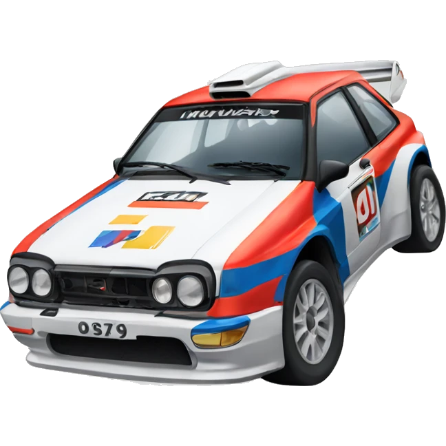 Rally car emoji